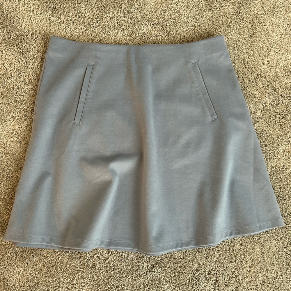 Loft faux suede light blue flippy skirt